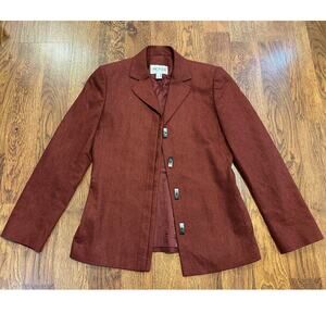Mondi Women's Vintage Wool Blazer Burgundy Size 4 with Small Imperfection